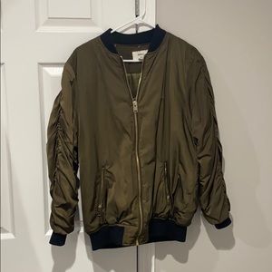 Green bomber jacket